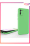 Orange Liquid Inside Velvet Matte Silicone Case for Samsung Galaxy A02S - 4