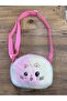 Girl's Cute Cat Design Plush Crossbody Bag with Adjustable Strap - 2