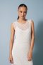Ajurlu Tri̇ko Mini Dress Ecru - 3