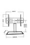 Universal Swivel Tabletop TV Stand for 37-70 Inch Flat or Curved Screen TVs – Height Adjustable Mount - 5