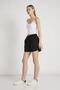 Women's Black Elastic Waist Tie-Up Modal Basic Shorts - 2