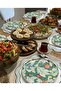 4-Piece Green Striped Alara Linen American Service Plate Set |   Stain Resistant |   Modern Table Decor - 2