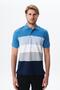 Ar-Ma Men's Polo Collar T-Shirt Without Print Basic Regular Fit Double Collar Combed Cotton Pique Y29374355002 Blue-M