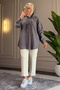 6536- Stylish and Comfortable Women's Hooded Shirt with Ruffle Detail and Soft Woven Fabric - 3