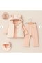 Baby 3-Piece Hooded Set with Ears – Sweatshirt, Pants and Vest Set 10703- - 2