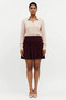 Women's Plus Size High Waist Skater Cut Mini Skirt with Shorts Sandy Textured Comfortable Casual Modern - 4