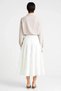 Women's Plus Size Midi Skirt with Tie Detail, Flounce Cut, 100% Polyester Woven, Casual, Comfortable, Modern - 5