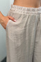 Tensel Modal Fabric Flounce and Belted Blouse and Trouser Set 080 - Beige - 6