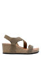 K14883 Soft Step Women's Wedge Heeled Cork Sandals 36-41