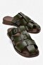 Women's Pin Belt Buckle Closed-Front Slippers Green
