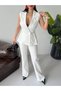 Sleeveless Double-Breasted Vest Pants Set Stylish Women's Two-Piece Set - 7