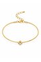 Zircon Stone Clover Model Gold Color Women's Bracelet