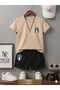 Summer Children's T-Shirt Shorts Unisex (Italy 4 Star Print on the Left)
