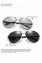 Men's Polarized Aviator Sunglasses UV400 Protection Photochromic Sun Glasses Metal Frame for Driving Fishing Golfing Traveling Black Gold - 4