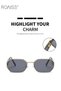 Womens Hexagon Sunglasses UV400 Protection Fashion Anti-Glare Sun Glasses with Gold Metal Frame and Grey Lens with Glasses Case - 3