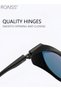 Men's Polarized Round Sunglasses, UV400 Protection Sun Glasses with PC Frame, Fashion Anti-Glare Sun Shades for Men Driving, Fishing, Traveling, Cycling, Black Lens - 5