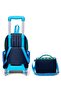 Primary School Trolley Bag and Lunch Set - Boy's - Blue Green Stripe Patterned - 3