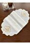 Arabic Written Ramadan Kareem Runner Silver Off-White Stain-Resistant Gardenia 1 Piece