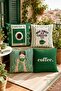 Coffee Shop Girl Patterned 4-Piece Throw Pillow Cover Set