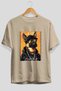 For Dog Lovers 19 Front Dog Print Beige Oversize T-Shirt 100% Cotton Unisex Dog Lover Premium Design