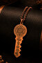 Mühr-Ü Solomon and Allah Written Key Pendant Copper Plated Spiritual Protection Symbol Necklace - 6