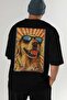 For Dog Lovers 31 Black Oversize T-Shirt with Dog Print on the Back 100% Cotton Unisex Dog Lover Premium Design - 7