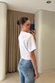 Zippered Padded Tshirt - White - 2