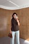 Zero Sleeve Brown Linen Vest with Side Buttons - 2