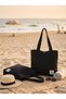 Premium Canvas Bag, Washable, Water-Repellent Fabric Lining, Magnetic, Internal Pocket, Women's Beach Bag - 2