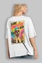 For Dog Lovers 66 White Oversize T-Shirt with Back Dog Print 100% Cotton Unisex Dog Lover Premium Design - 3