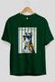 For Dog Lovers 60 Dog Printed Green Oversize T-Shirt 100% Cotton Unisex Dog Lover Premium Design