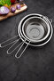 (Medium 19.5cm) Stainless Steel Strainer with Handle - Professional 304 Grade Stainless Steel - Extra Quality Lifetime Strainer - 5