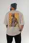 For Dog Lovers 36 Back Dog Print Beige Oversize T-Shirt 100% Cotton Unisex Dog Lover Premium Design - 4
