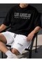 Men's Oversize Los Angeles Printed Shorts Set Streetwear Summer Combination