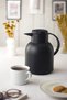 1 Lt Thermal Insulated Tea and Cold Water Thermos Black (Keeps Hot for 12 Hours & Has Glass Inside) - 2