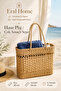 Wicker Handmade Multi-Purpose Bag for Picnic, Beach, Vacation, 30 X 34 X 11 cm - 6