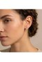 Women's Stylish Hoop Steel Earrings with Zircon Stones - 3