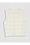 Esvab • Modern & Distinctive Zero Roba Collar Openwork Women's Knitwear Vest - 2