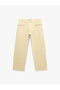 Cotton Low Waist Pocketed Baggy Trousers with Zipper Detail - 5