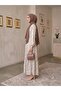 Modal Cotton Crispy Floral Patterned Hijab Dress - Loose Fit Summer Casual Dress - 3