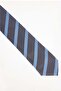 Men's blue striped classic tie and pocket square set - 2