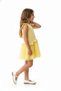 Girl's Regular Fit Crew Neck Ruffle Sleeve Bow Detail Tulle Dress 25047 - 3