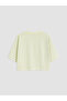 Xside Yellow Striped Oversize 100% Cotton Women's T-Shirt - 7