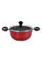 7-Piece Non-Stick Cast Aluminium Cookware Set Red/Black - 4