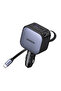 60W USB-C Makaralı Dahili Kablolu Hızlı Araç Çakmaklık Şarj Cihazı, 1x USB-C 1x USB-A, 55212B - 2