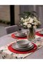 American Service, New Season 6-Piece Red Color Supla and Runner Cover Sakura Set - 3