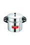 Aluminium Popular Pressure Cooker with Lid Induction Compatible Base Silver 20Liters