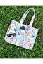 Pink 3D Pattern, Water-Repellent Fabric, 40 X 45 cm Size, External Pocket, Daily Use Cloth Bag