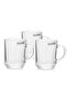 DC1884 7 Oz 3 Pcs Glass Mug with Handle