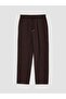 Xside Brown Elastic Waist Muslin Women's Trousers - 5